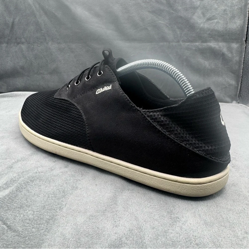 OluKai Nohea Moku Mens Size 10 Black Lace Up‎ Boat Casual Shoes